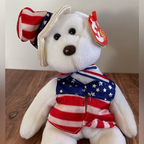 3 FOR $25: Authentic TY Beanie Babies Sam the Bear, 2003. NWT - Picture 1 of 3